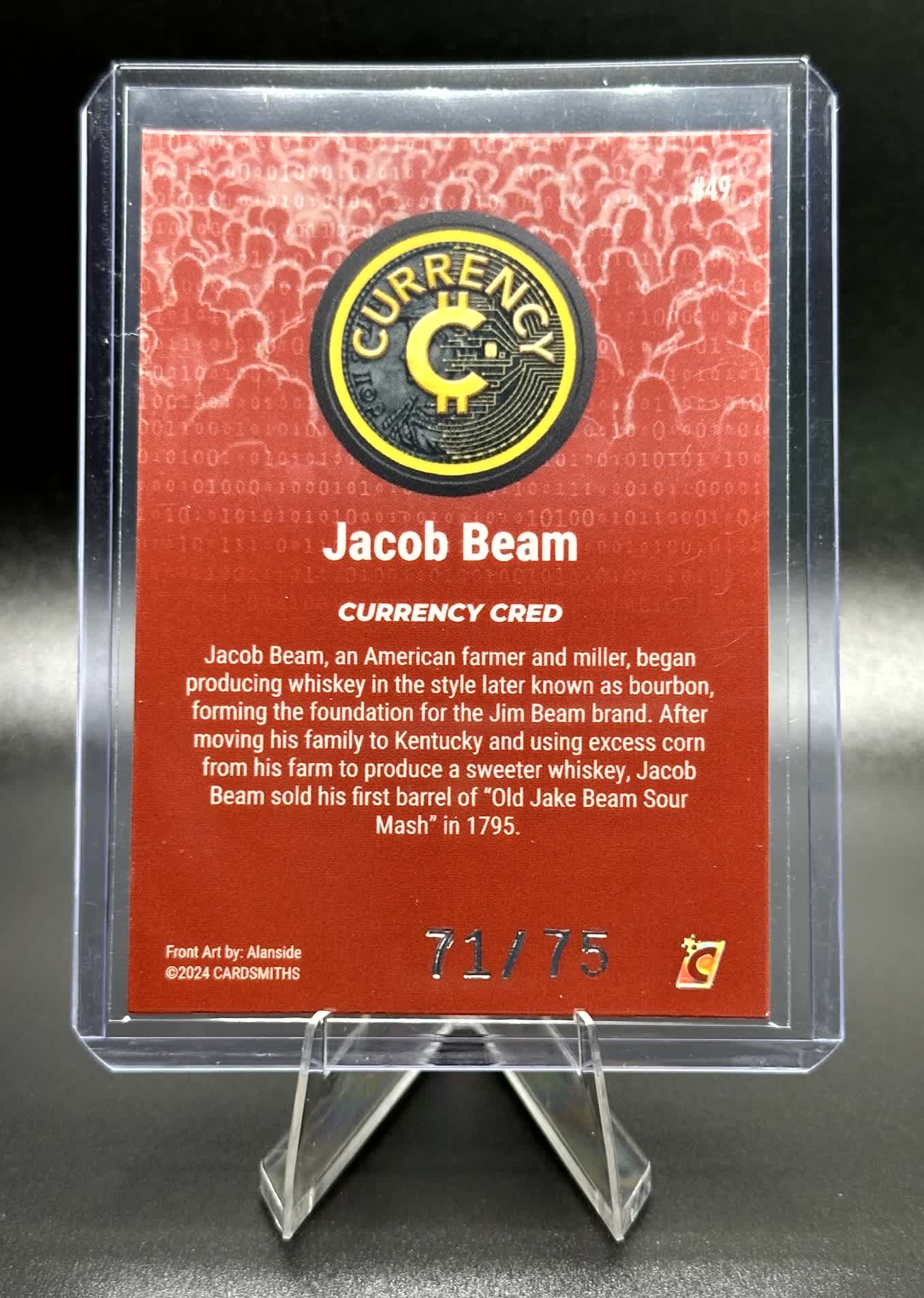 Cardsmiths Series 4 - Jacob Beam #49 - Garnet 71/75