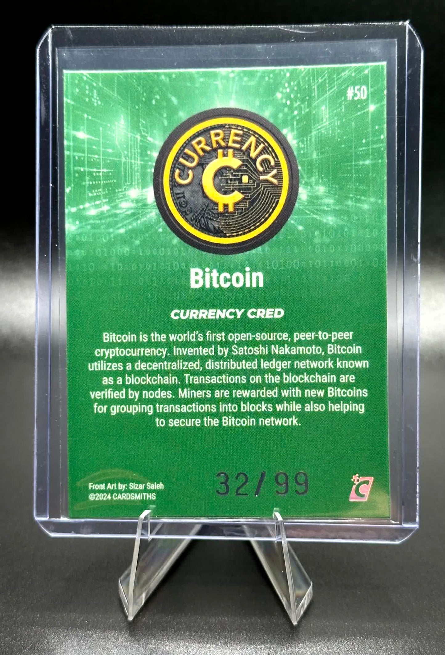Cardsmiths Series 4 - Bitcoin (Safe) #50 - Emerald 32/99