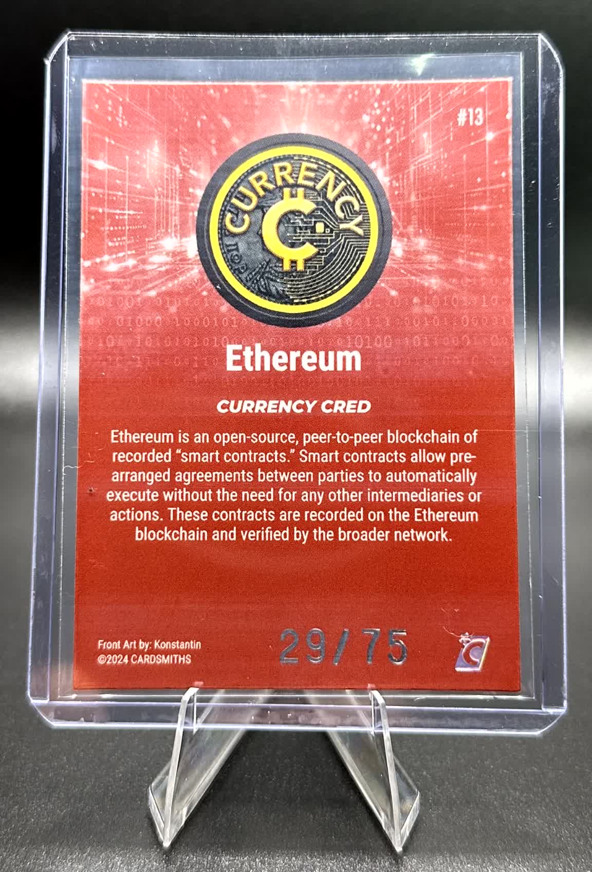 Cardsmiths Series 4 - Ethereum #13 - Garnet 29/75