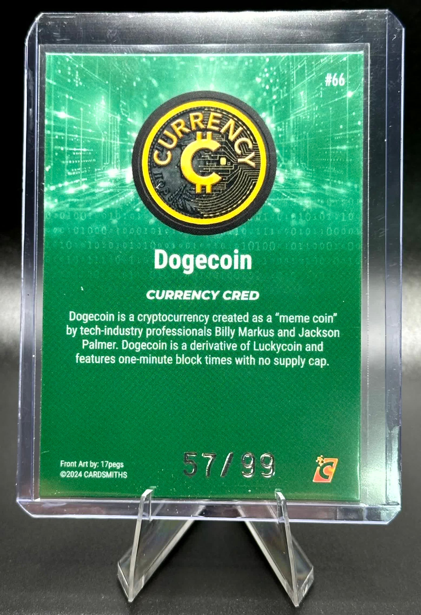 Cardsmiths Series 4 - Dogecoin #66 - Emerald 57/99