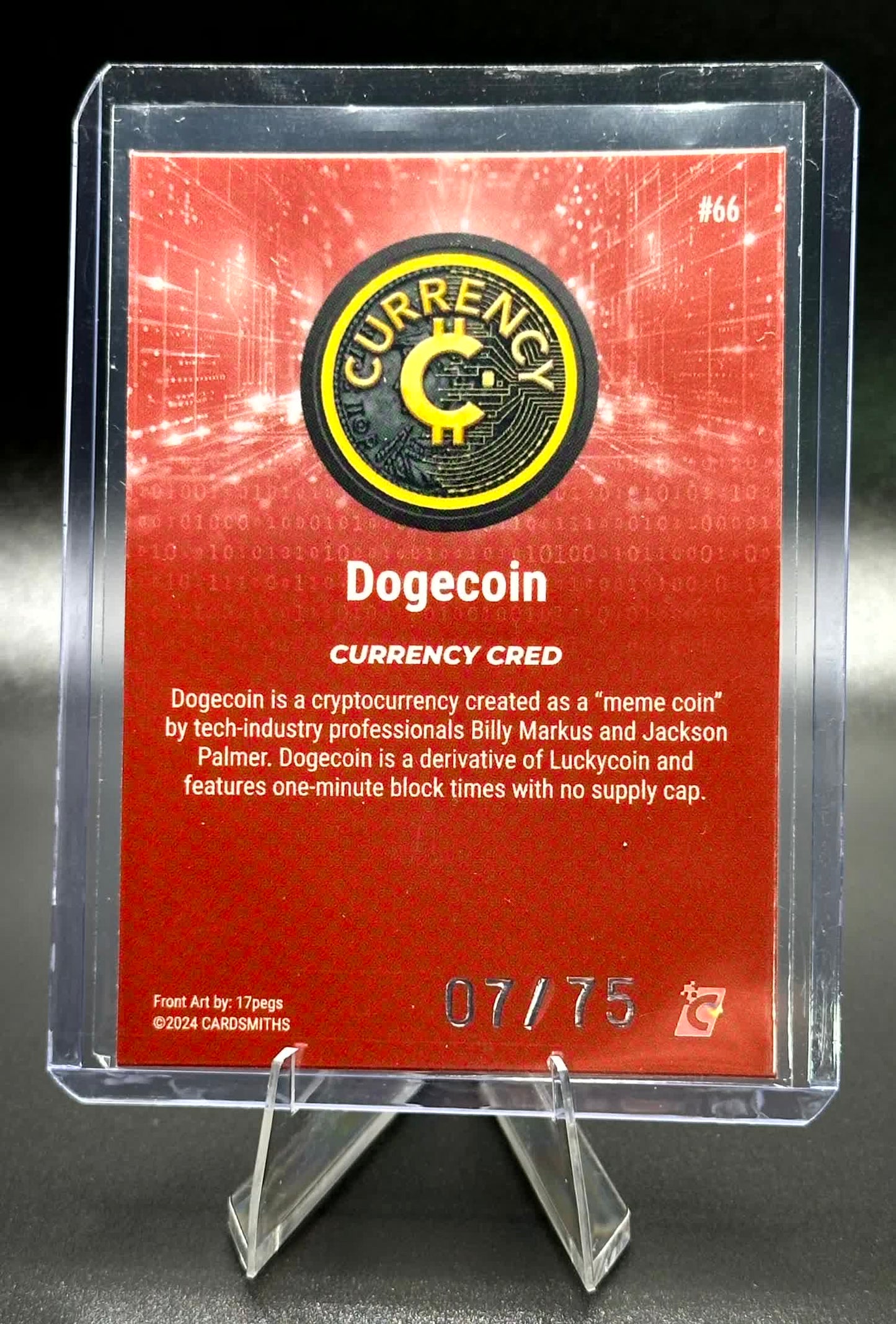 Cardsmiths Series 4 - Dogecoin #66 - Garnet 7/75