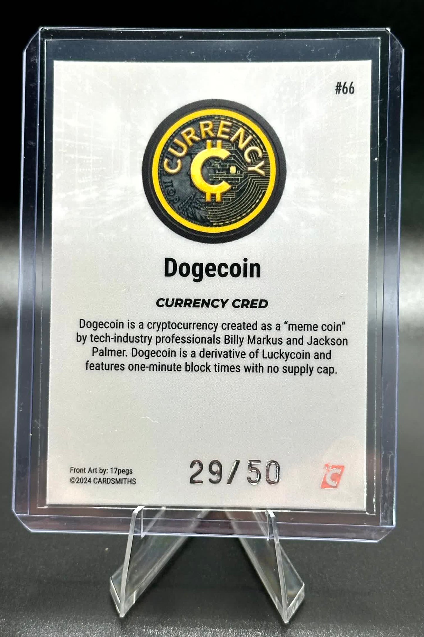 Cardsmiths Series 4 - Dogecoin #66 - Silver 29/50