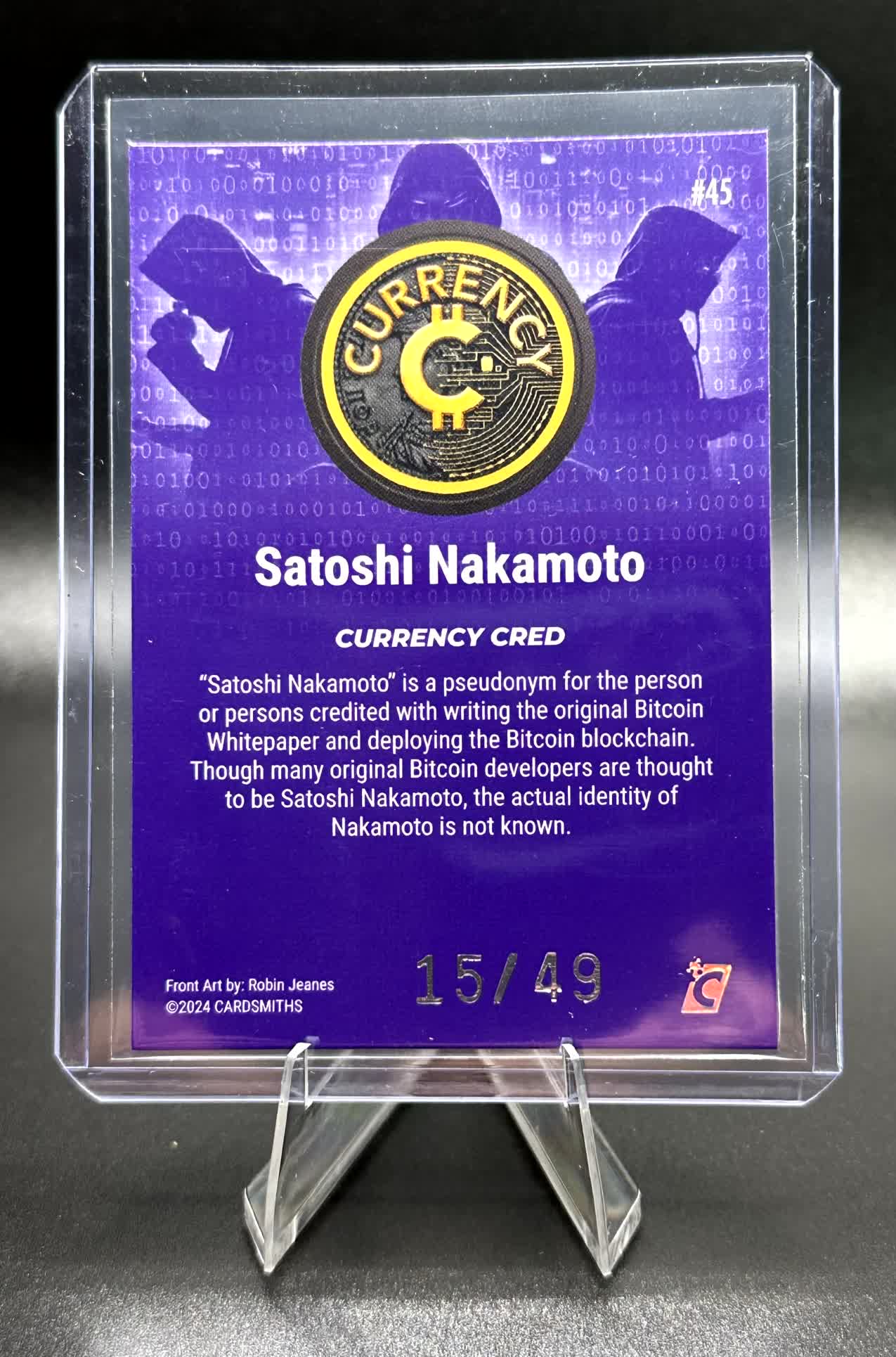 Cardsmiths Series 4 - Satoshi Nakamoto #45 - Amethyst 15/49