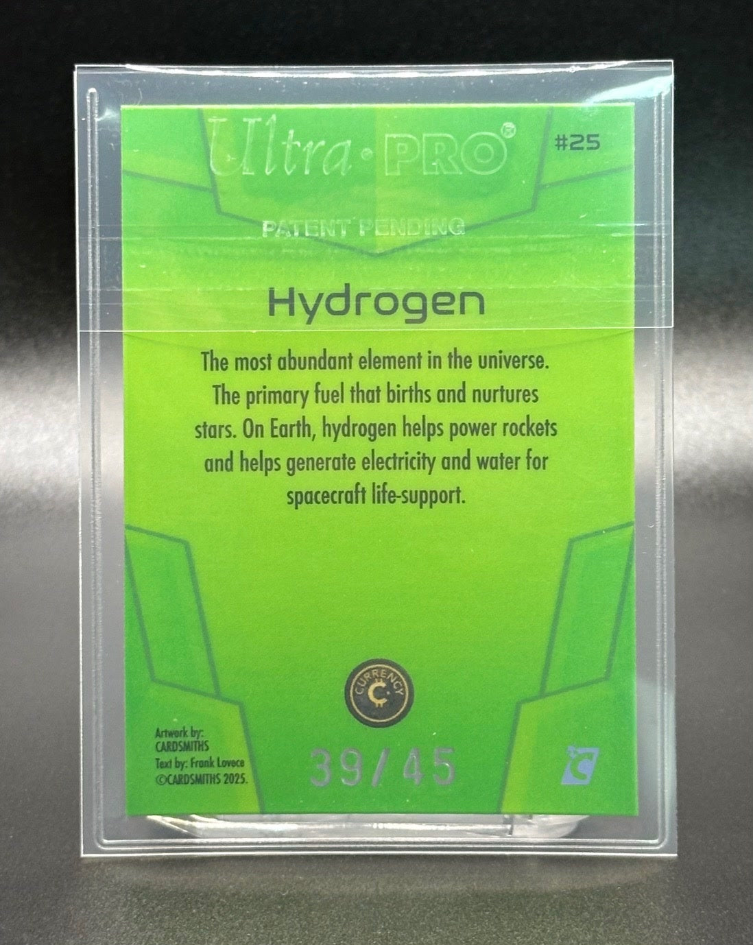 Cardsmiths Space - Galactic Edition - Hydrogen #25 - Jade 39/45
