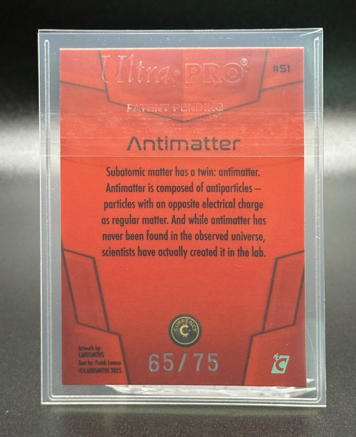 Cardsmiths Space - Galactic Edition - Antimatter #51 - Garnet 65/75