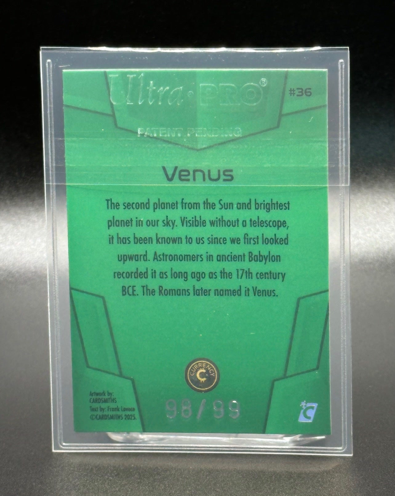 Cardsmiths Space - Galactic Edition - Venus #36 - Emerald 98/99