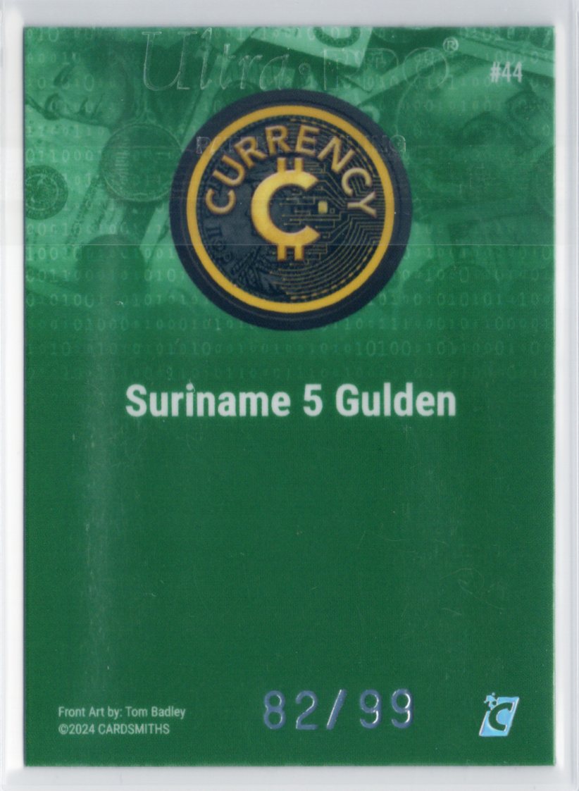 Cardsmiths Series 4 – Suriname 5 Gulden #44 – Emerald 82/99