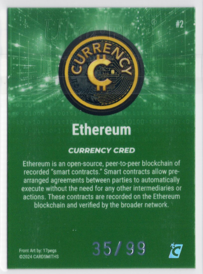 Cardsmiths Series 4 – Ethereum #2 – Emerald 35/99