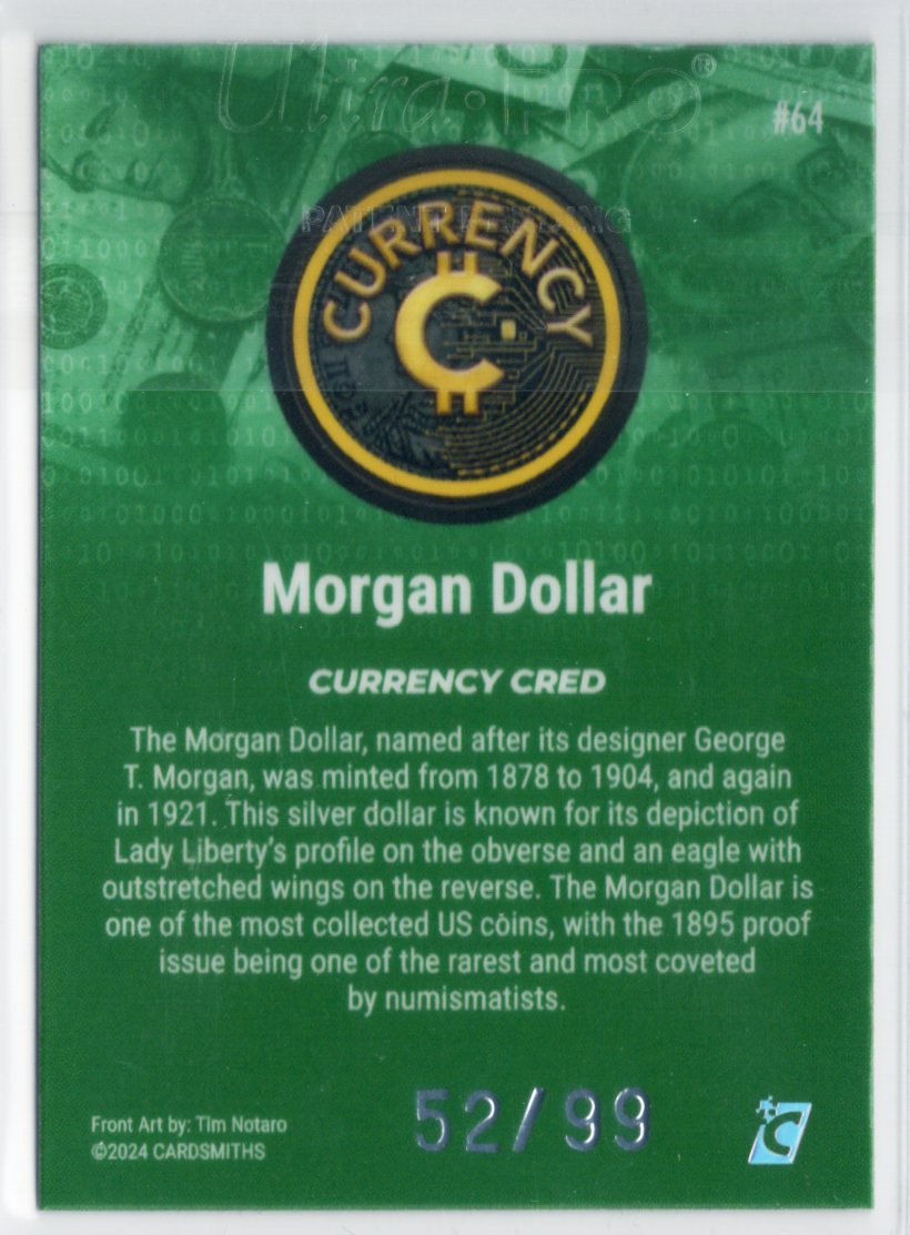 Cardsmiths Series 4 – Morgan Dollar #64 – Emerald 52/99