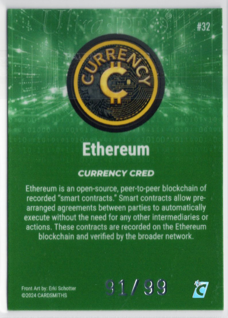 Cardsmiths Series 4 - Ethereum King #32 - Emerald 91/99