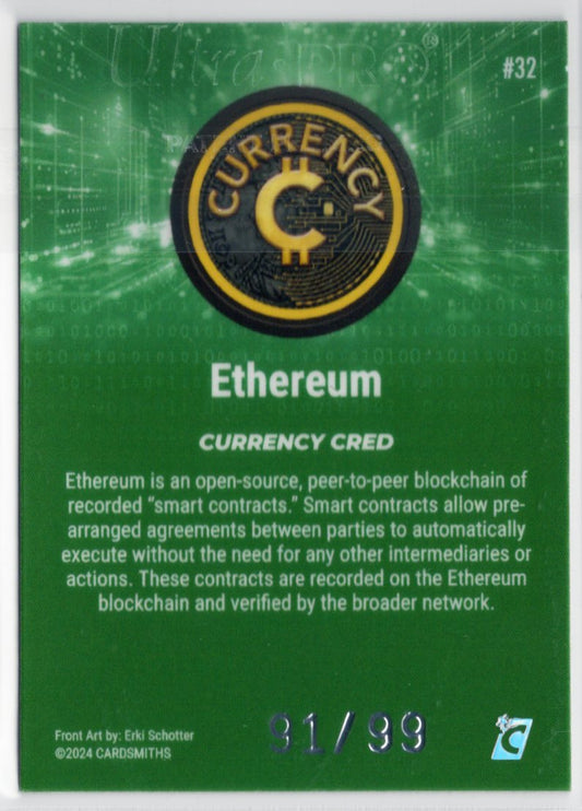 Cardsmiths Series 4 - Ethereum King #32 - Emerald 91/99