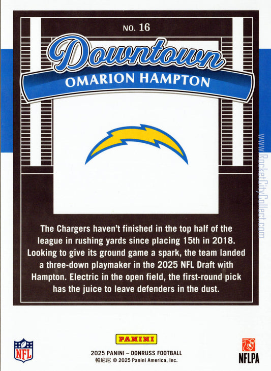 2025 Panini Donruss – Omarion Hampton Downtown (Rookie Card) – Oversized Jumbo Edition