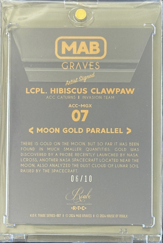 Mab Graves - Atomic Candy Cosmonauts #7 Lcpl. Hibiscus Clawpaw (Moon Gold Parallel) /10 - Artist Signed