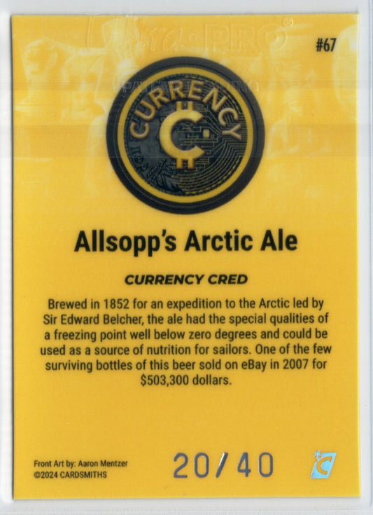Cardsmiths Series 4 – Allsopp’s Arctic Ale #67 – Citrine 20/40