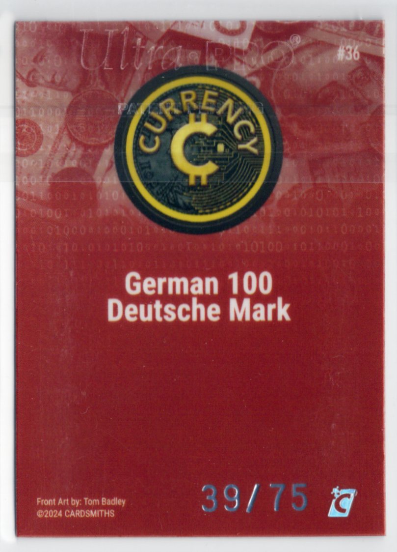 Cardsmiths Series 4 – German 100 Deutsche Mark #36 – Garnet 39/75