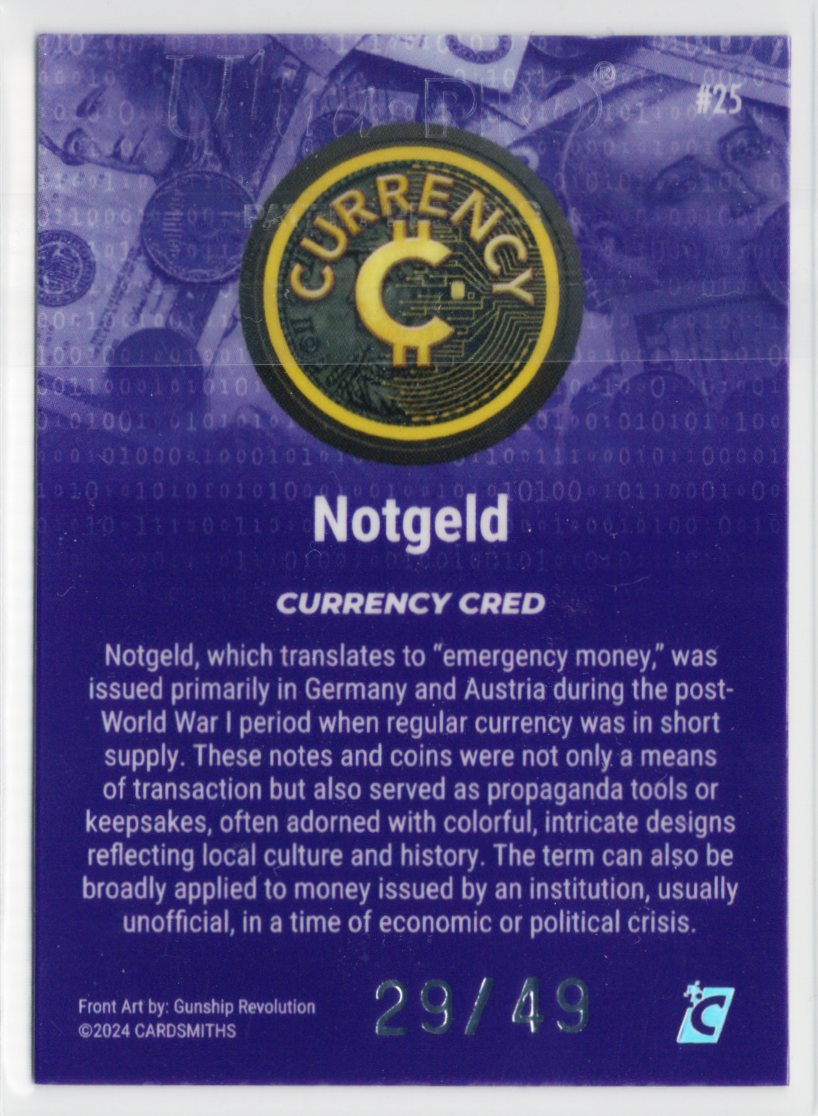 Cardsmiths Series 4 – Notgeld #25 – Amethyst 29/49