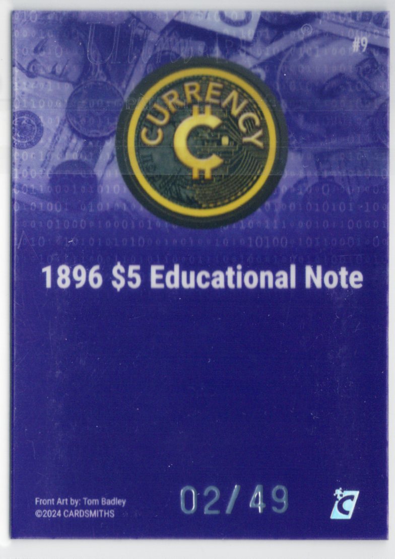Cardsmiths Series 4 – 1896 $5 Educational Note #9 – Amethyst 02/49
