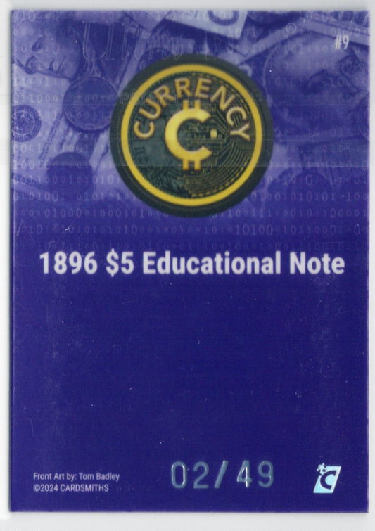 Cardsmiths Series 4 – 1896 $5 Educational Note #9 – Amethyst 02/49