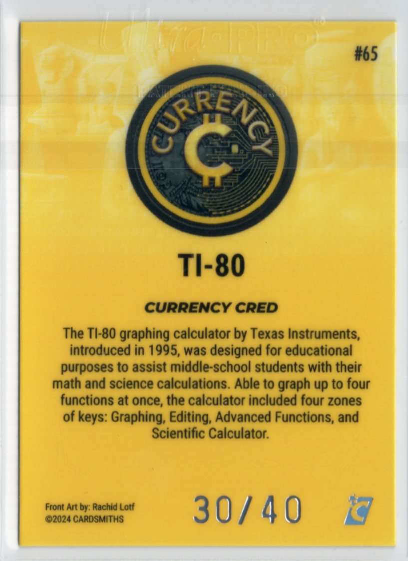 Cardsmiths Series 4 – TI-80 #65 – Citrine 30/40