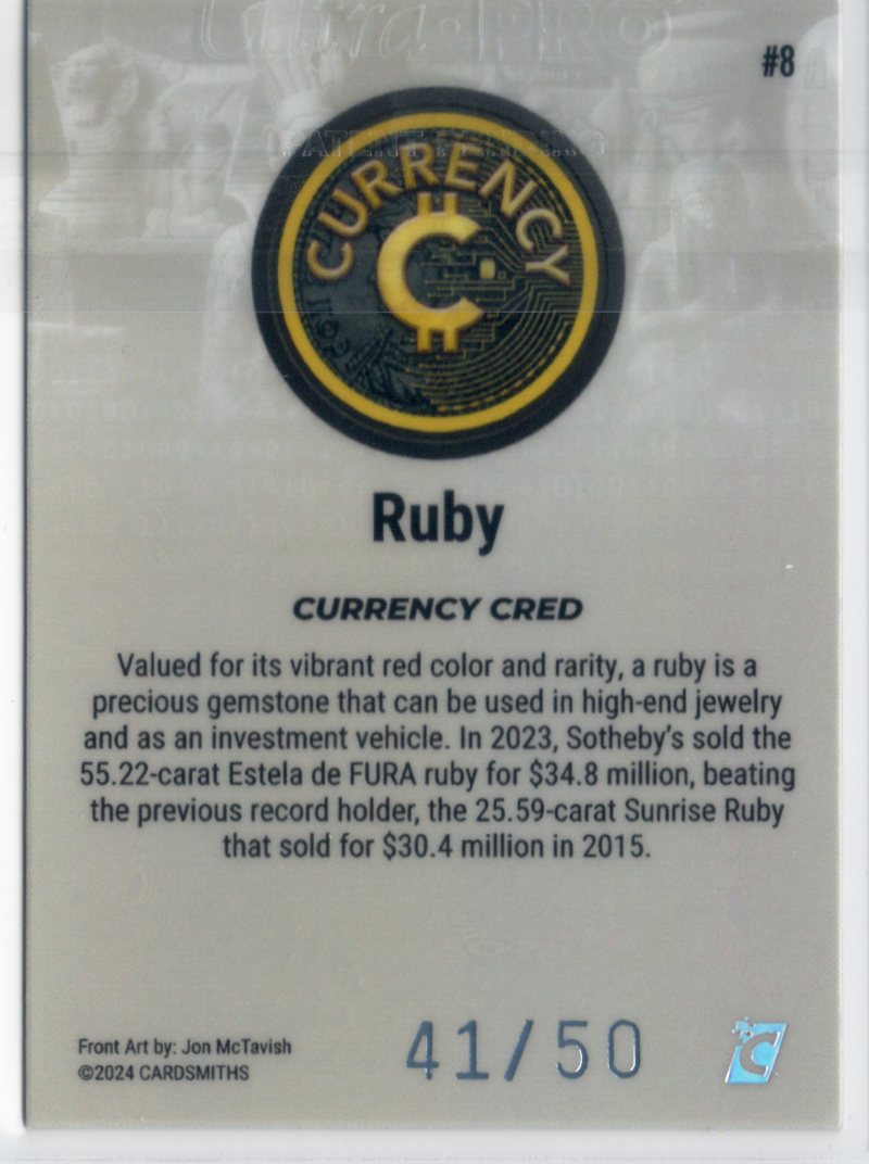 Cardsmiths Series 4 – Ruby #8 – Silver 41/50