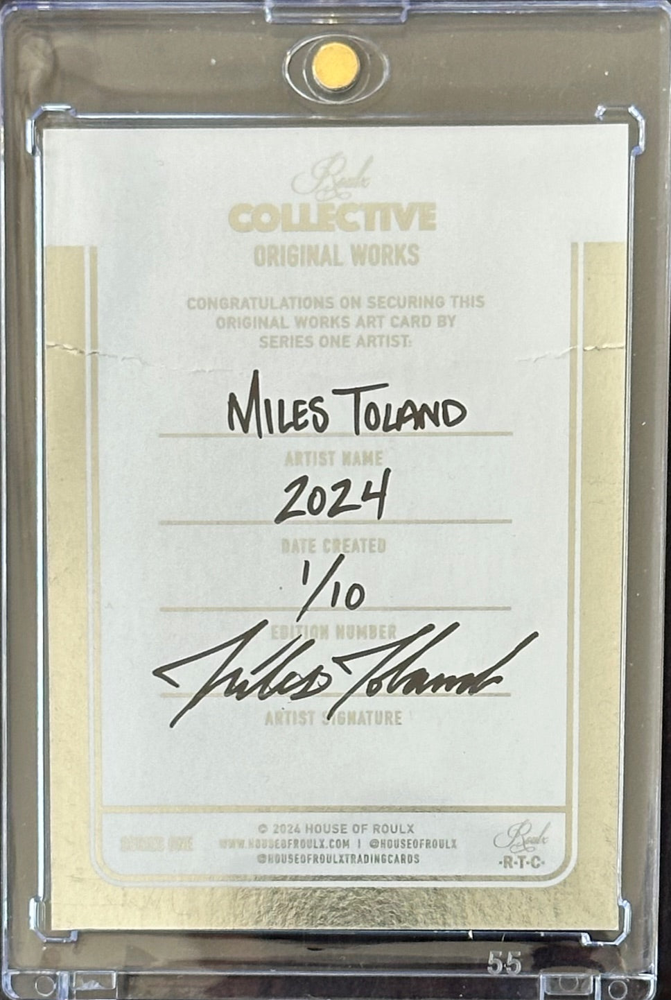 Miles Toland β Collective Original Works (1/10) β Artist Original with Crease