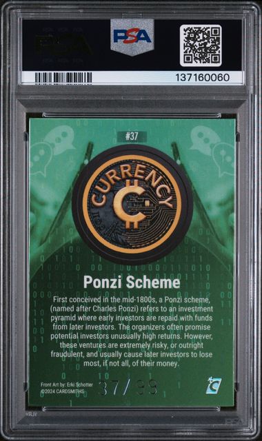 2024 Cardsmiths Series 3 – Ponzi Scheme #37 Emerald Gemstone 37/99 #MATCH – PSA 9