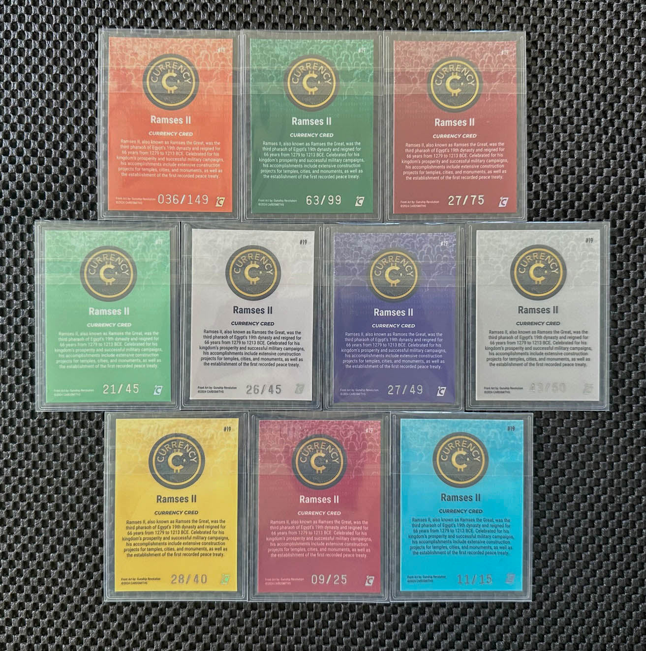Cardsmiths Series 4 - Ramses II #19 – Aquamarine Bow Set (10 Cards)