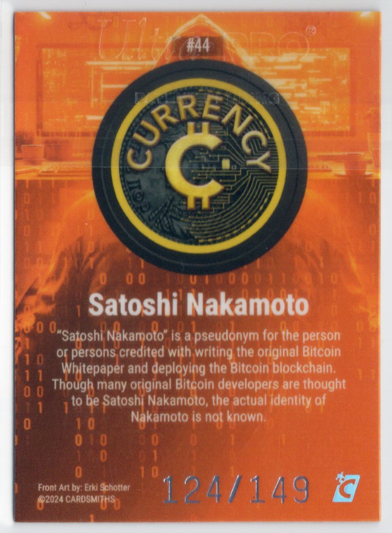 Cardsmiths Series 3 – Satoshi Nakamoto #44 – Beryl 124/149