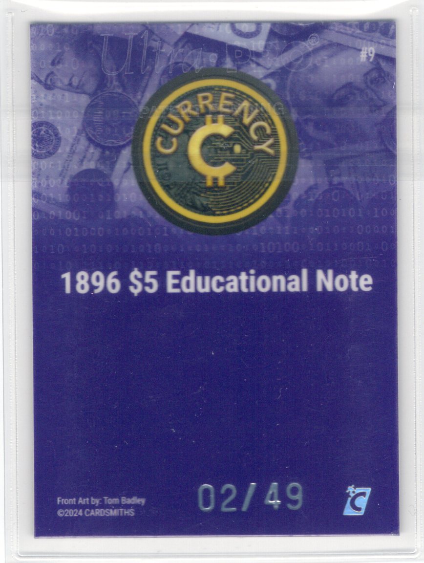 Cardsmiths Series 4 – 1896 $5 Educational Note #9 – Amethyst 02/49