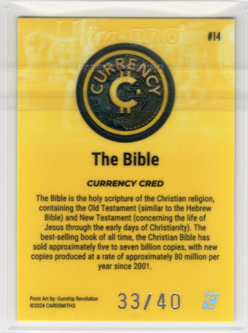 Cardsmiths Series 4 – The Bible #14 – Citrine 33/40