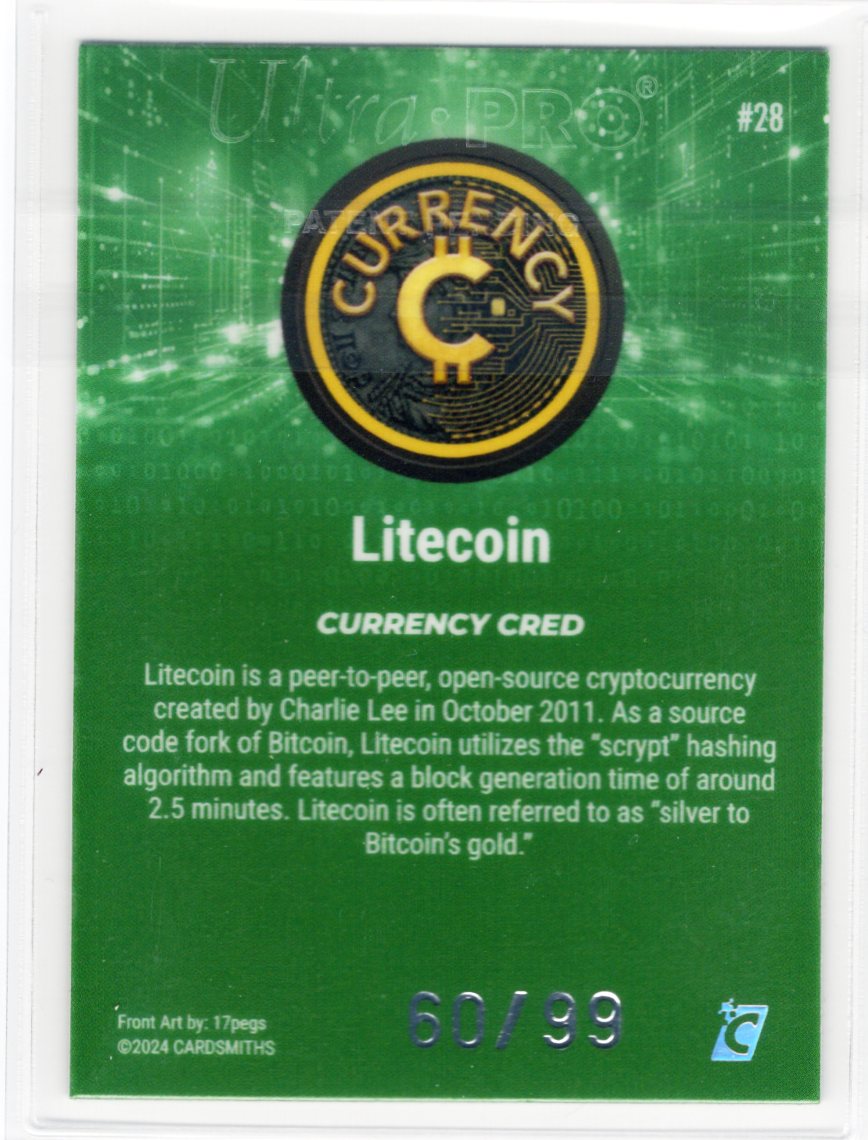 Cardsmiths Series 4 – Litecoin #28 – Emerald 60/99
