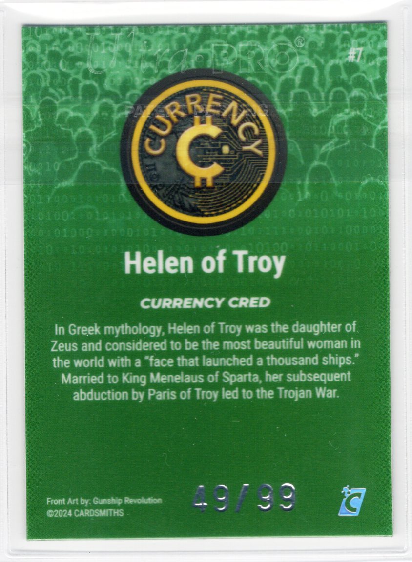Cardsmiths Series 4 – Helen of Troy #7 – Emerald 49/99