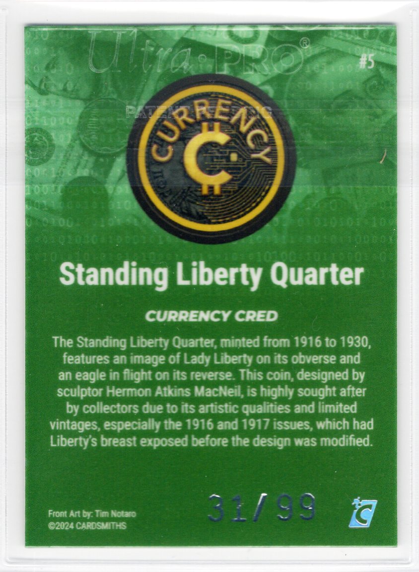 Cardsmiths Series 4 – Standing Liberty Quarter #5 – Emerald 31/99