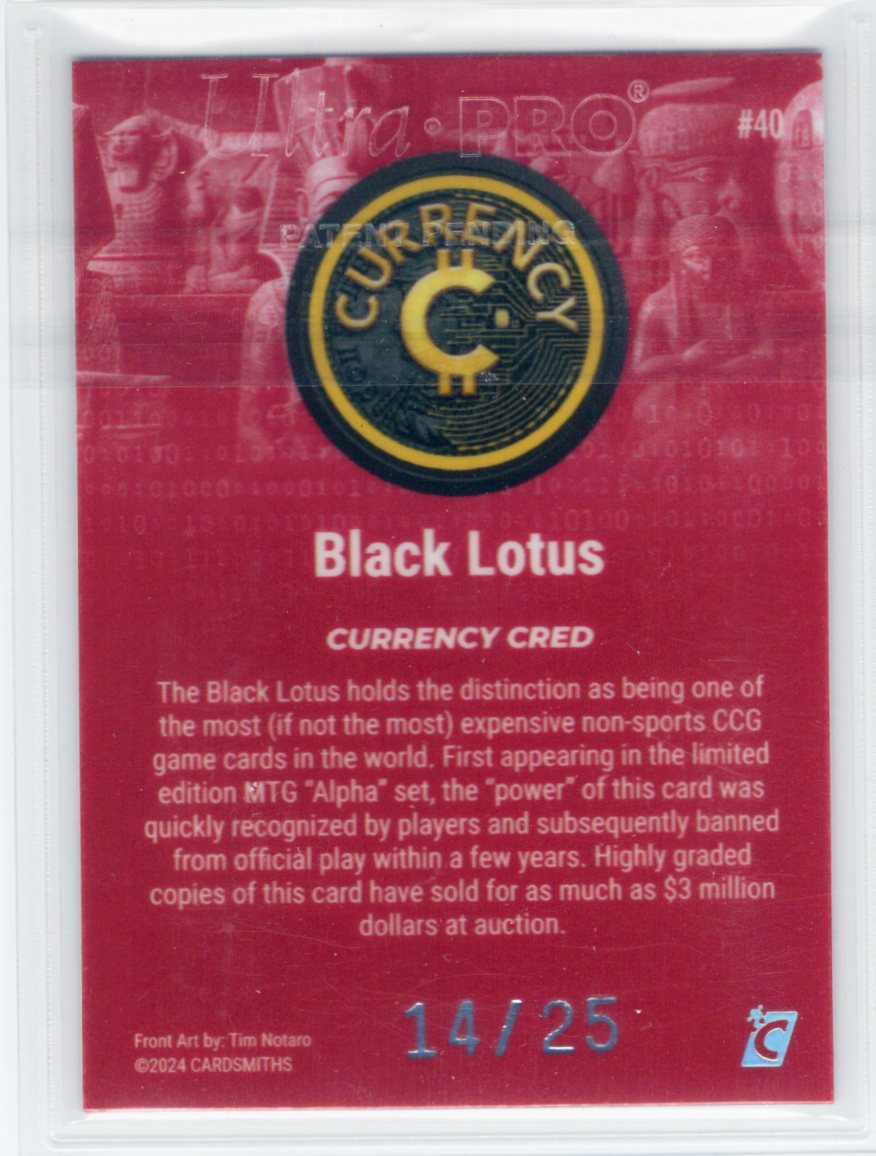 Cardsmiths Series 4 – Black Lotus #40 – Ruby 14/25