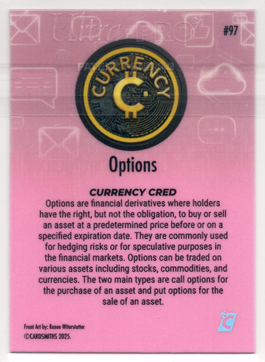 Cardsmiths Series 5 – Options #97 – Pink Topaz Refractor – (Mystery Print Run)