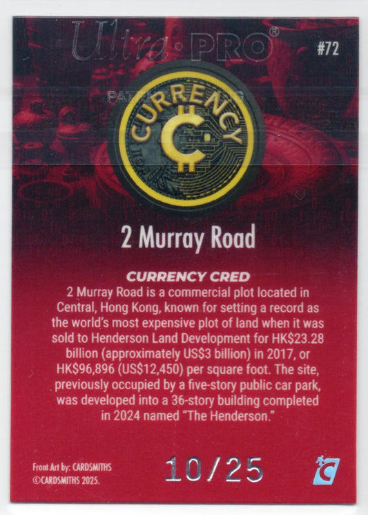 Cardsmiths Series 5 – 2 Murray Road #72 – Ruby 10/25