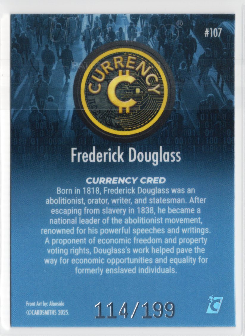 2025 Cardsmiths Series 5 – Frederick Douglass #107 – Blue Topaz Gemstone 114/199