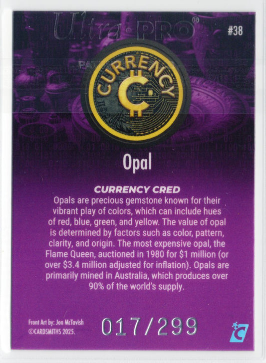 2025 Cardsmiths Series 5 – Opal #38 – Tanzanite Gemstone 017/299