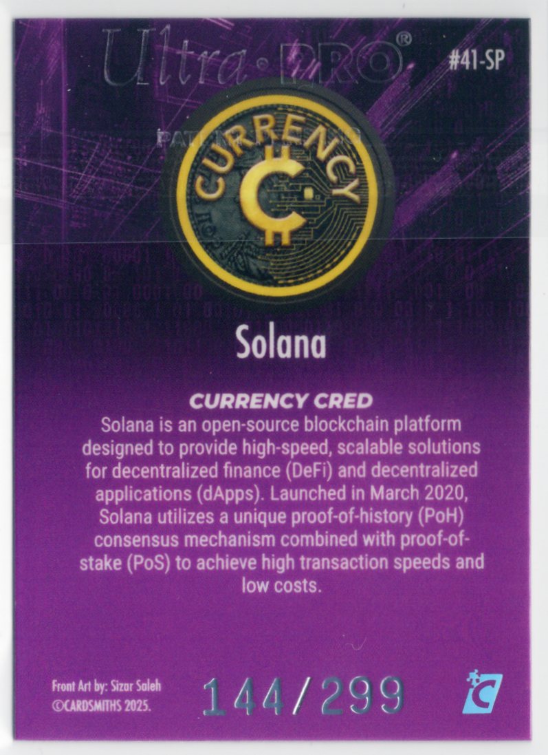 2025 Cardsmiths Series 5 – Solana #41 – Tanzanite Gemstone 144/299