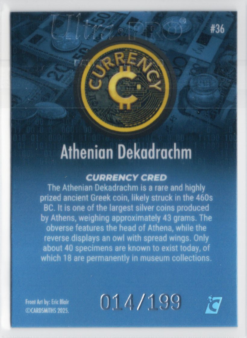 2025 Cardsmiths Series 5 – Athenian Dekadrachm #36 – Blue Topaz Gemstone 014/199
