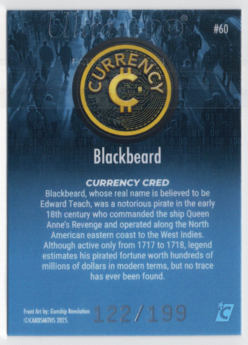 2025 Cardsmiths Series 5 – Blackbeard #60 – Blue Topaz 122/199