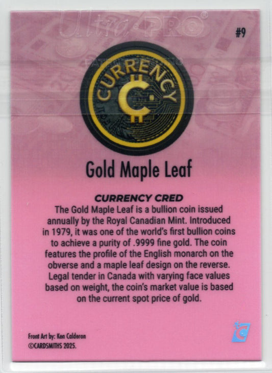 Cardsmiths Series 5 – Gold Maple Leaf #9 – Pink Topaz (Mystery Print Run)