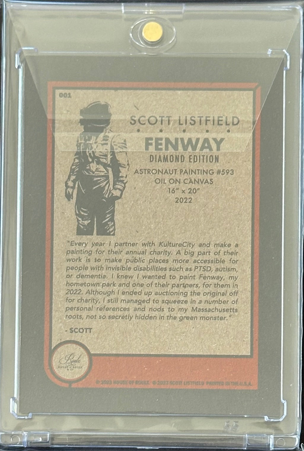 Scott Listfield “Fenway” Diamond Edition — Base Card (Opened)