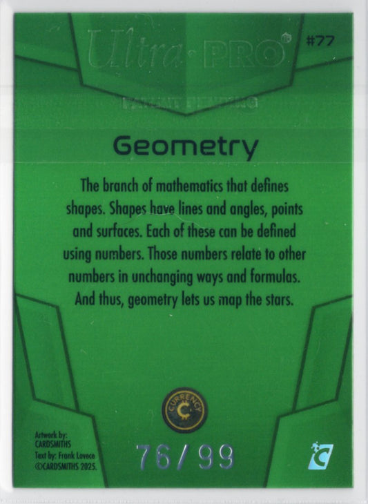 2025 Cardsmiths Space - Galactic Edition – Geometry – Emerald 76/99