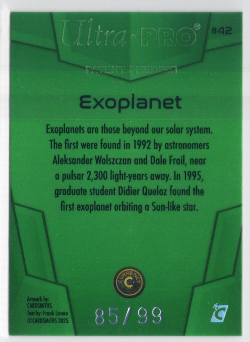 Cardsmiths Space – Galactic Edition – Exoplanet #42 – Emerald 85/99