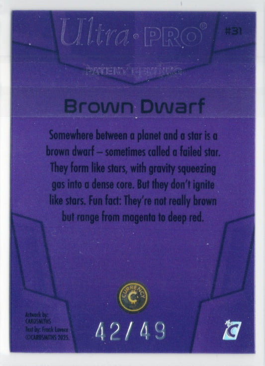 Cardsmiths Space – Galactic Edition – Brown Dwarf #31 – Amethyst 42/49