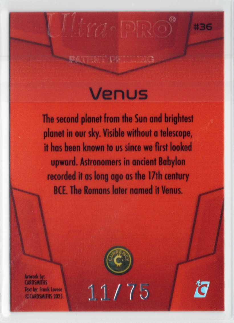 Cardsmiths Space – Galactic Edition – Venus #36 – Garnet 11/75