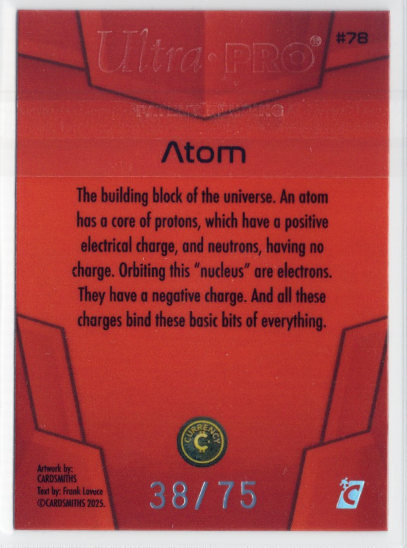 Cardsmiths Space – Galactic Edition – Atom #78 – Garnet 38/75