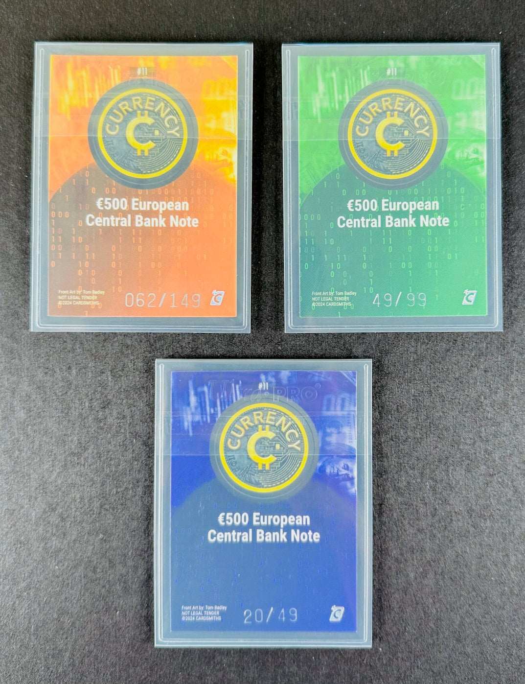 Cardsmiths Series 3 – €500 European Central Bank Note #11 – Mini Bow (Beryl / Emerald / Amethyst)