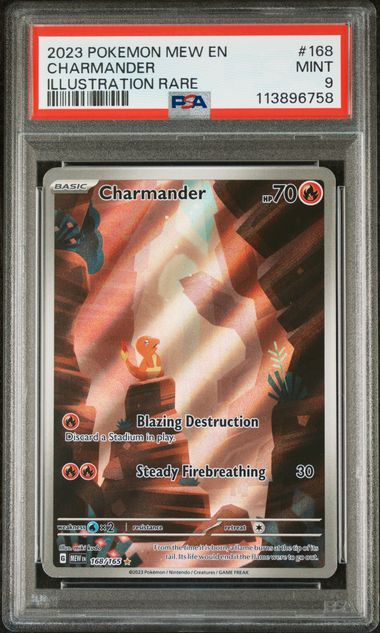 2023 Pokémon MEW English 151 #168 Charmander Illustration Rare - PSA 9